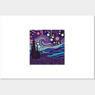 Astronomical Abstract and Starry Night Posters and Art